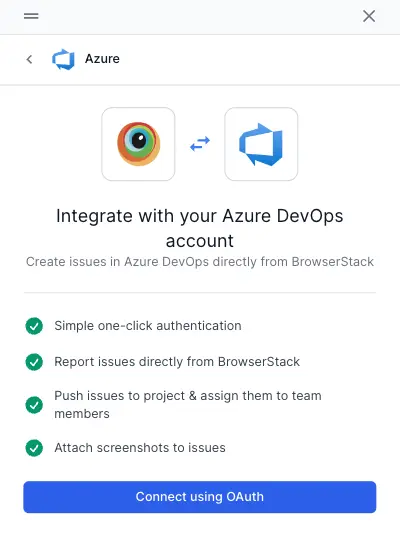 click connect using OAuth