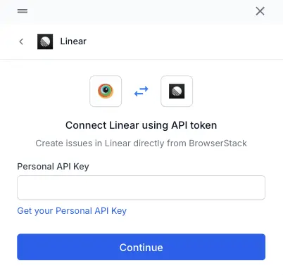 click connect with asana